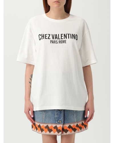 Valentino Graphic Tee Wo - Ivory T-Shirts