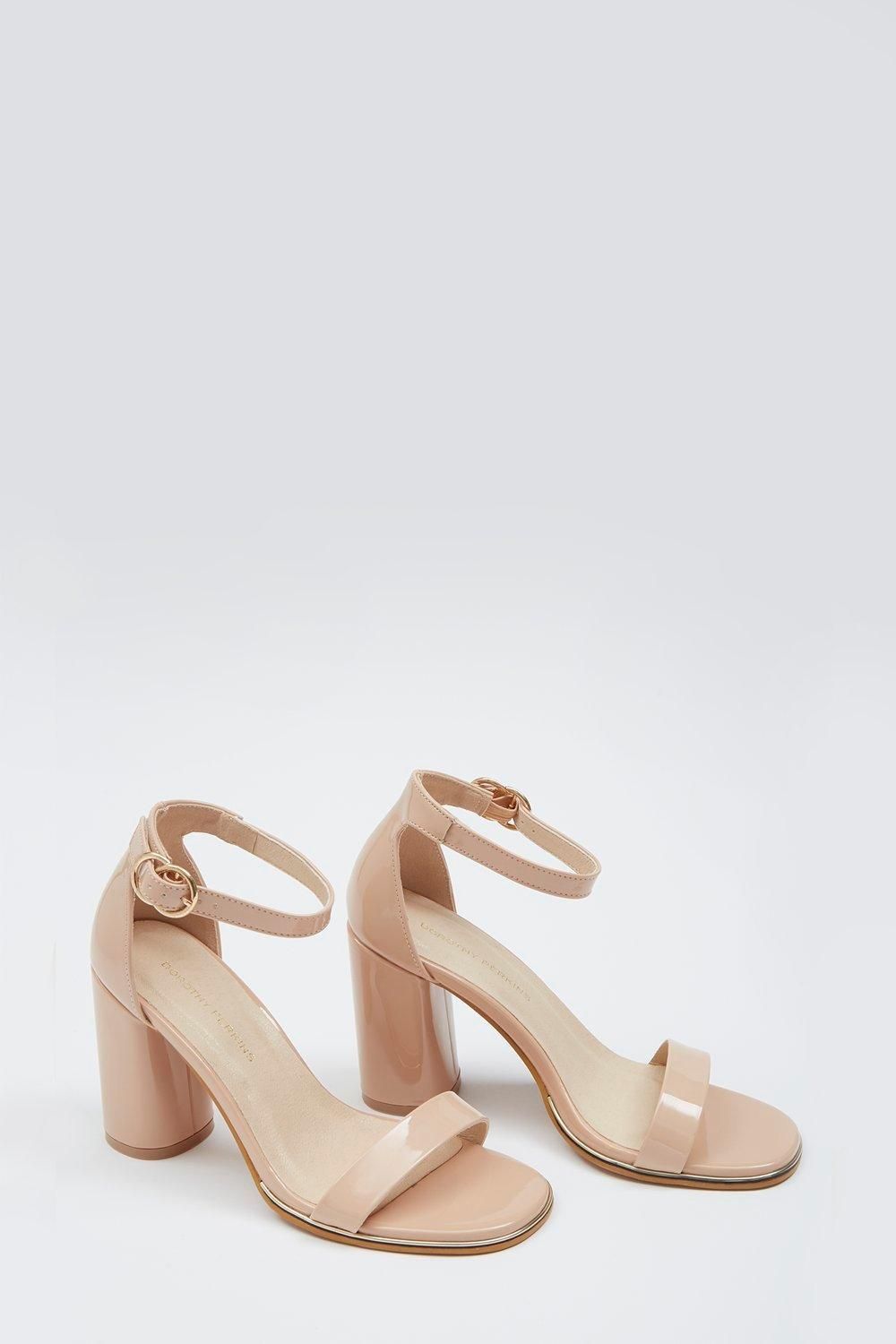 Dorothy Perkins Smooth Block Heel Sandals Blush image 4