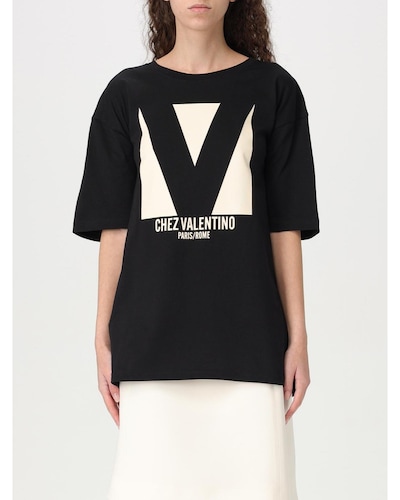 Valentino VGraphic Short Sleeve Tee Wo - Black T-Shirts