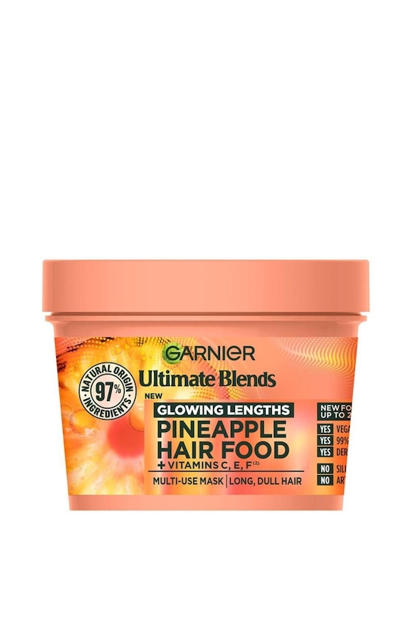 Garnier Ultimate Blends Glowing Lengths Pineapple & Amla Hair Food 3-in-1 Hair Mask Treatment Multi