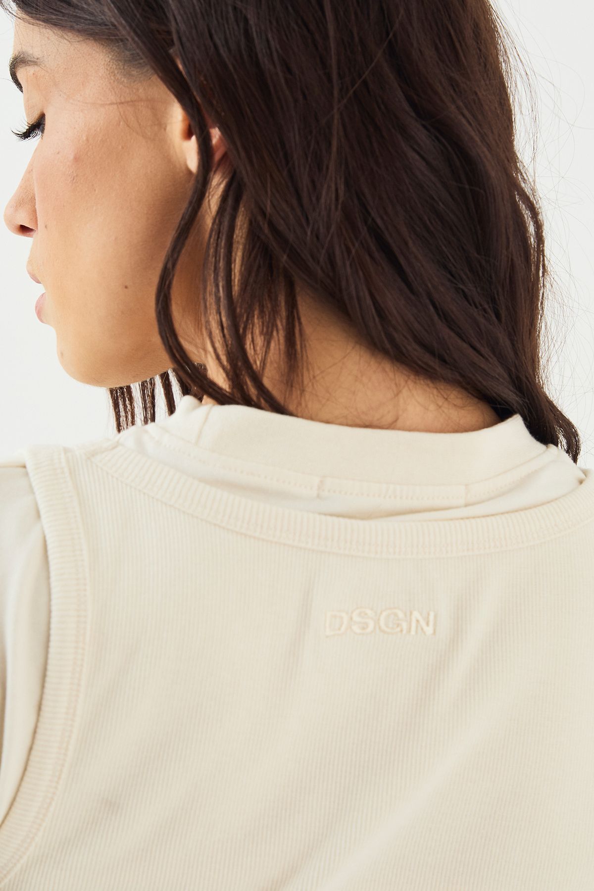 DSGN Studio DSGN Studio Double Layer Long Sleeve Top Cream image 4