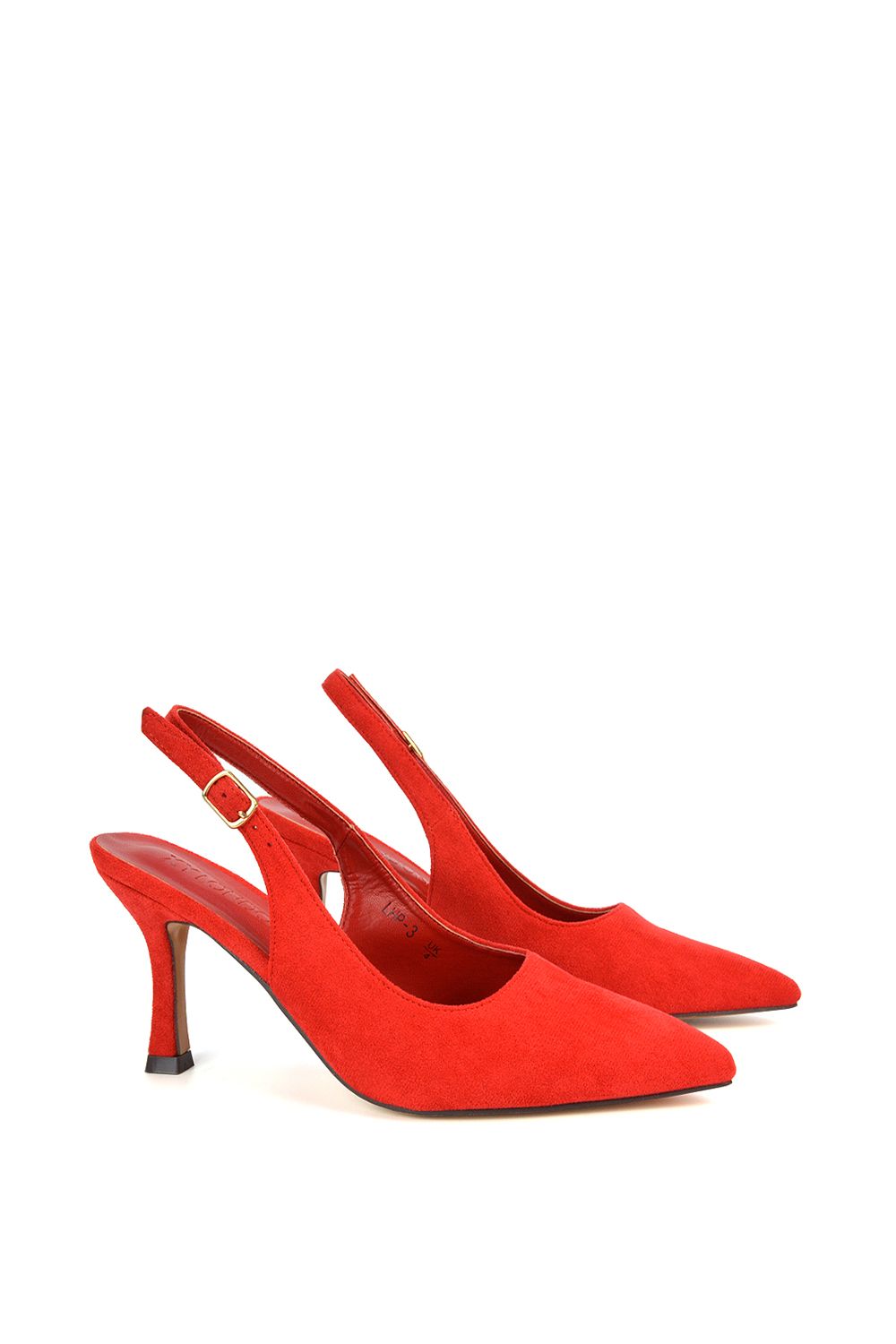 XY London 'Valerie' Stiletto High Heel Closed Toe Slingback Court Shoes image 3
