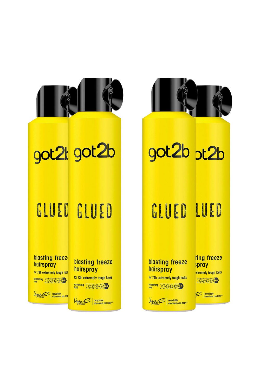 Schwarzkopf Glued Blasting Freeze Hair 'Spray' For Screaming Hold 300ml,4pk image 1