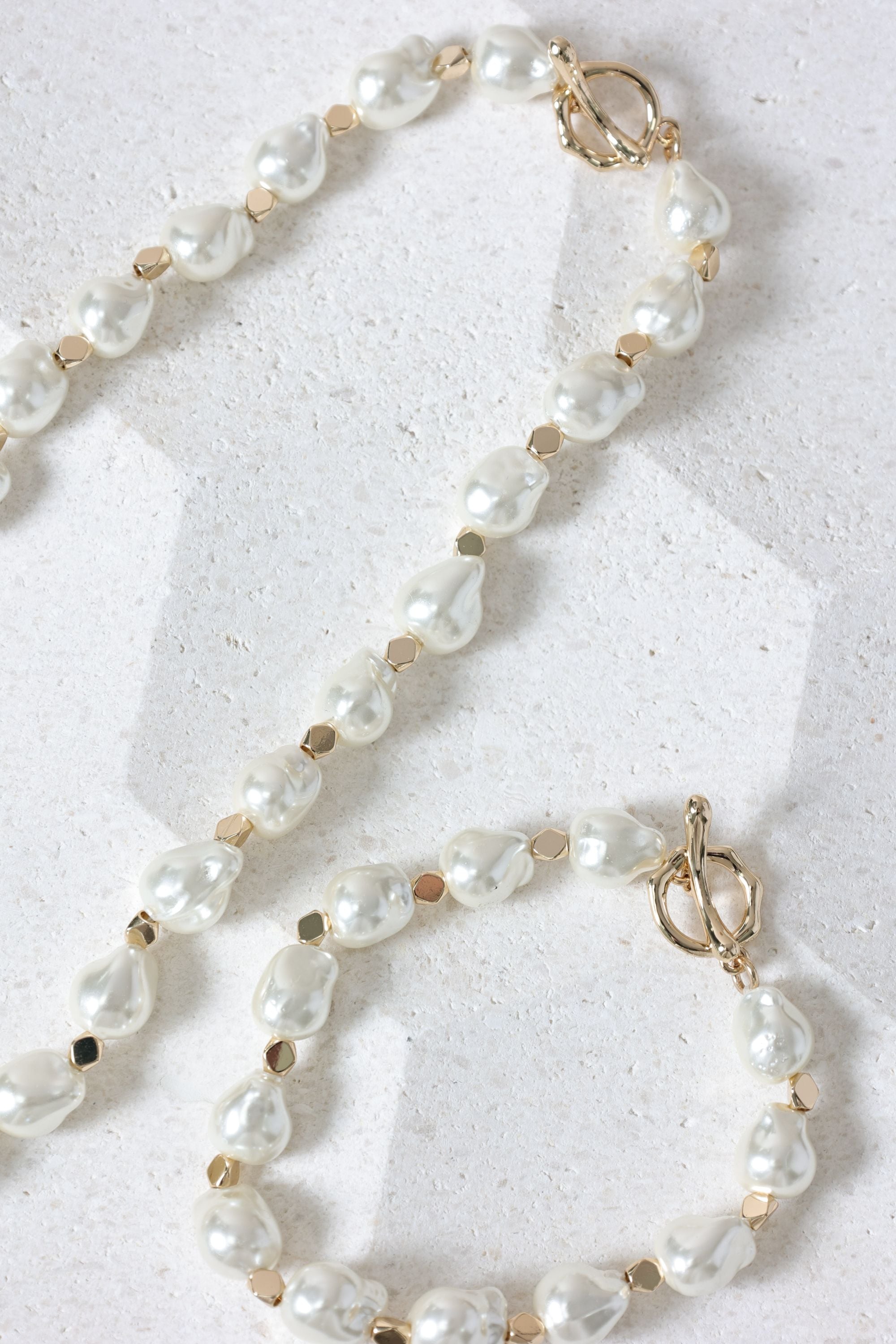 Jon Richard Gold Plated Pearl T Bar Necklace image 2