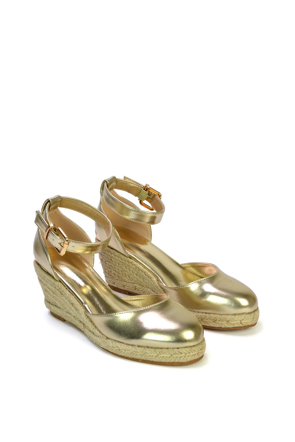 XY London 'Forest' Closed Toe Espadrille Wedge Heel Sandals image 5