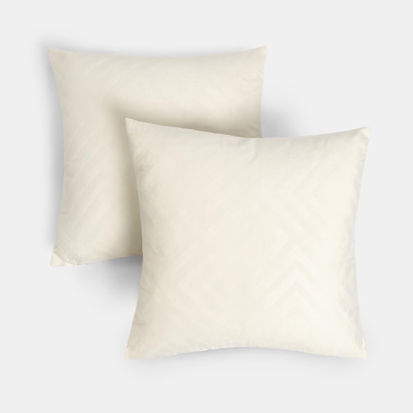 OHS 2 x Matte Geo Velvet Cushion Covers Soft