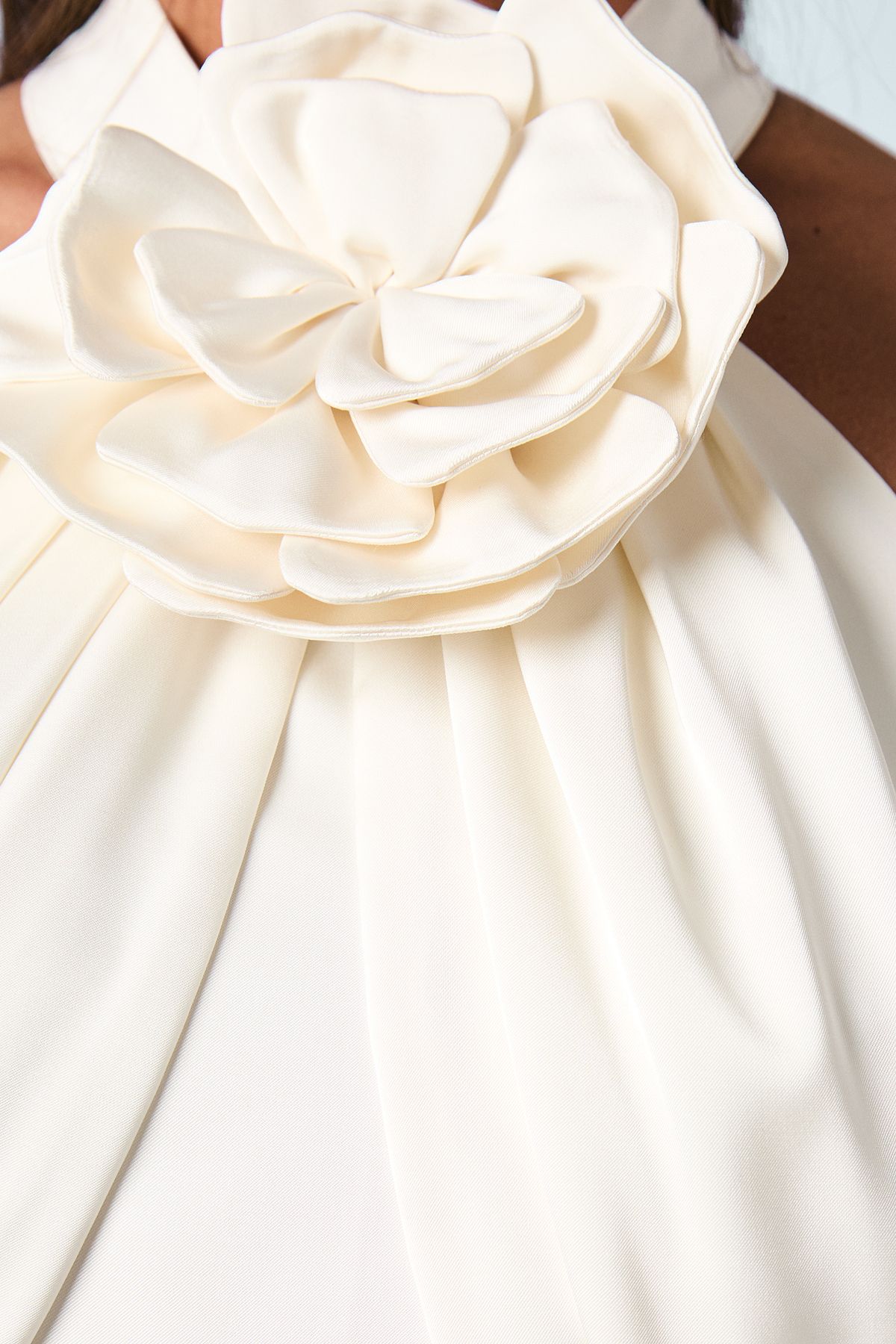 Coast Halterneck Satin Wedding Dress With Flower Ivory image 5