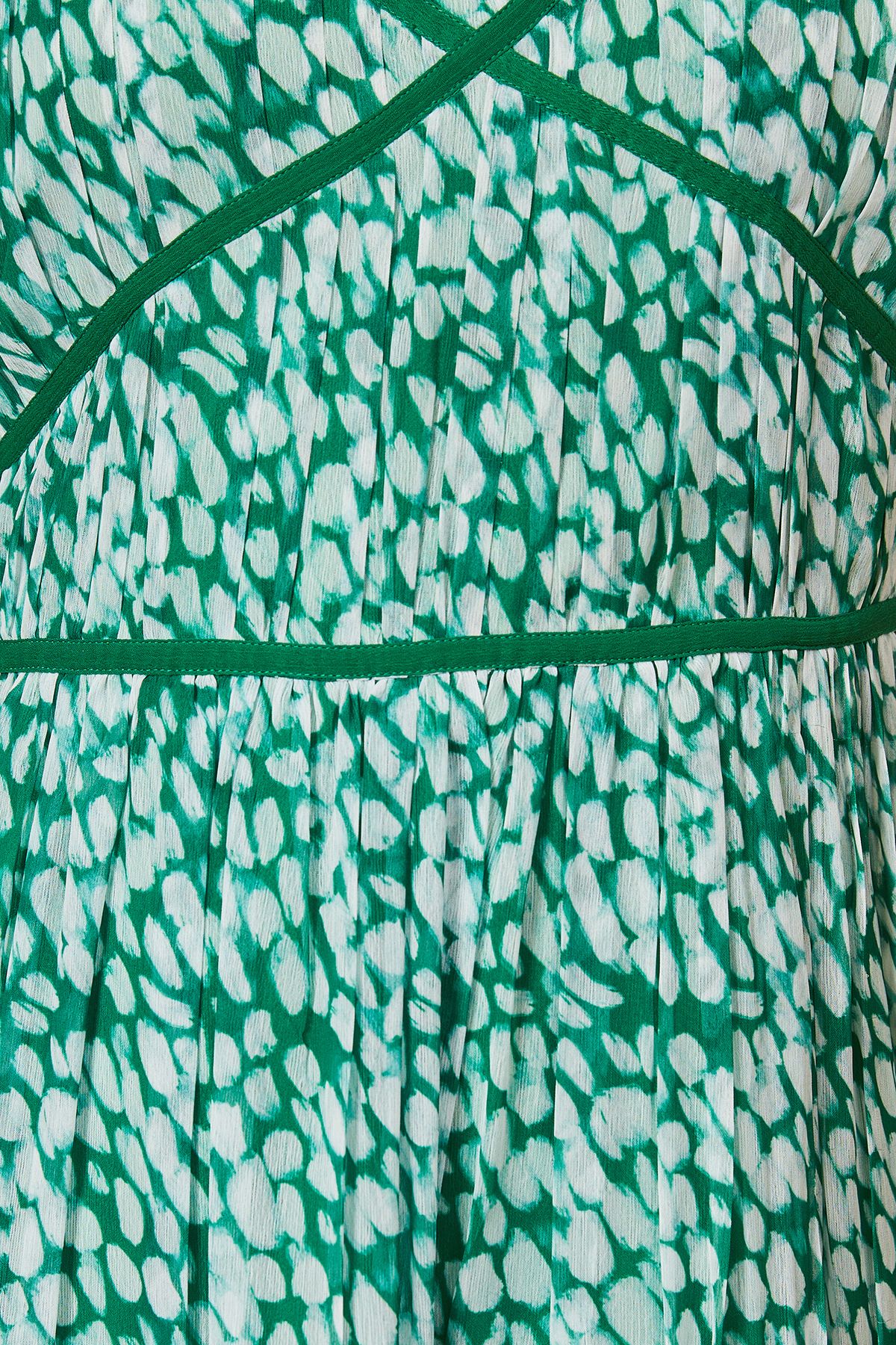 Oasis Spot Contrast Piping Midi Dress Green image 5