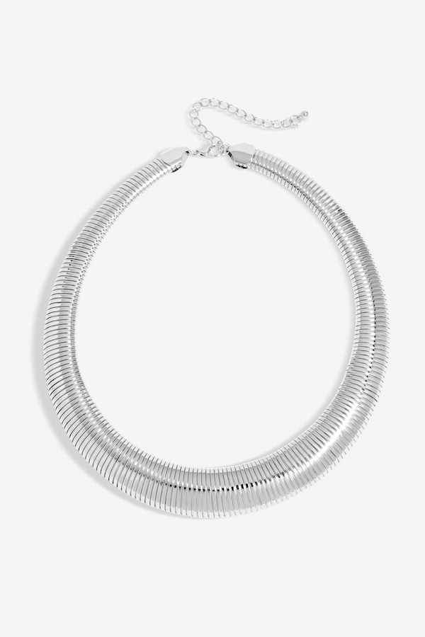 Jon Richard Silver Plated Statement Omega Necklace