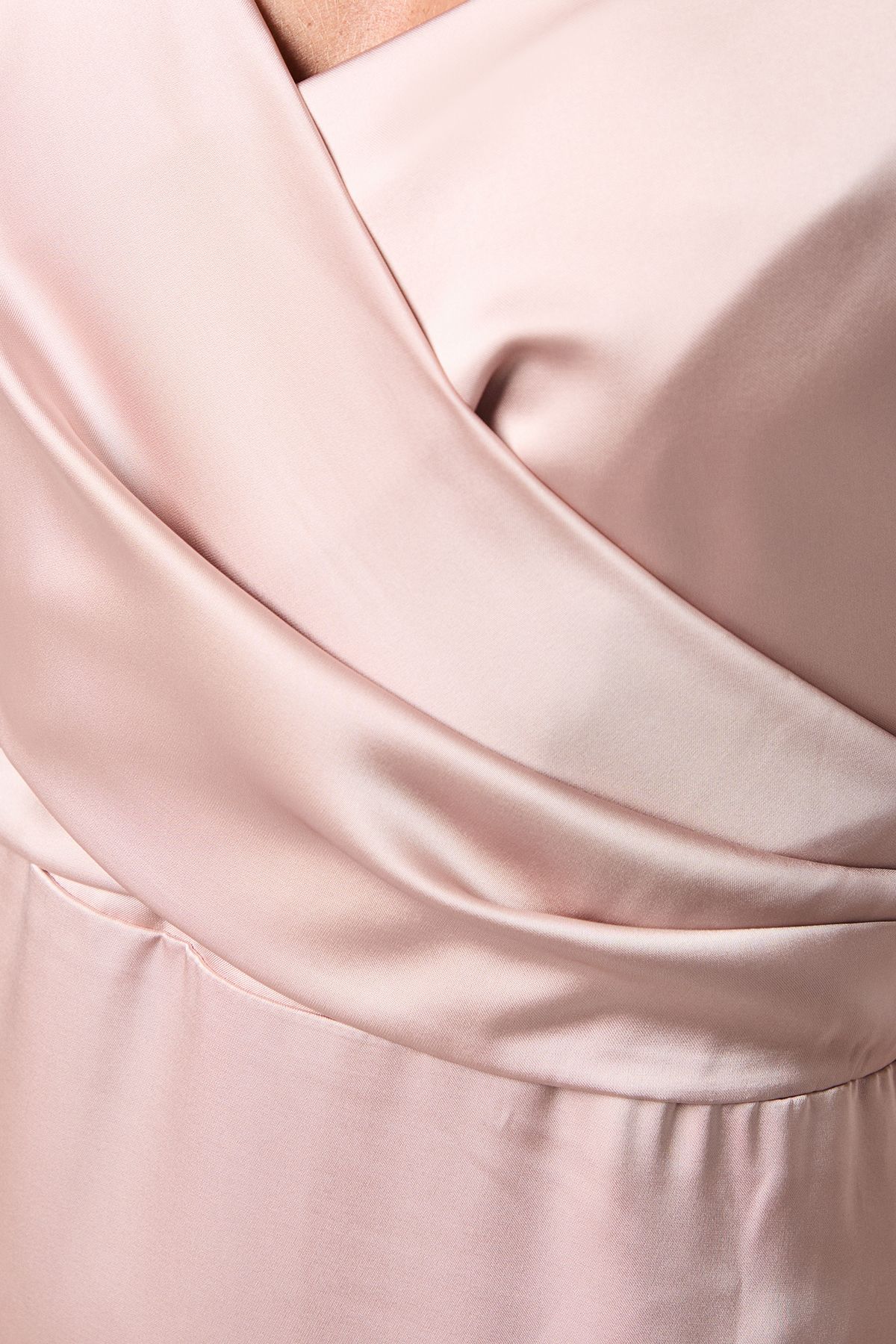 Coast Wrap Waist Satin Cami Bridesmaid Dress Mocha image 5