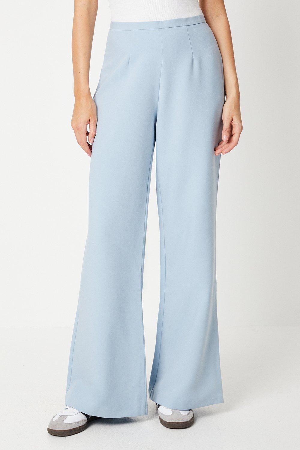 Dorothy Perkins High Waisted Wide Leg Welt Pocket Trouser Blue image 2