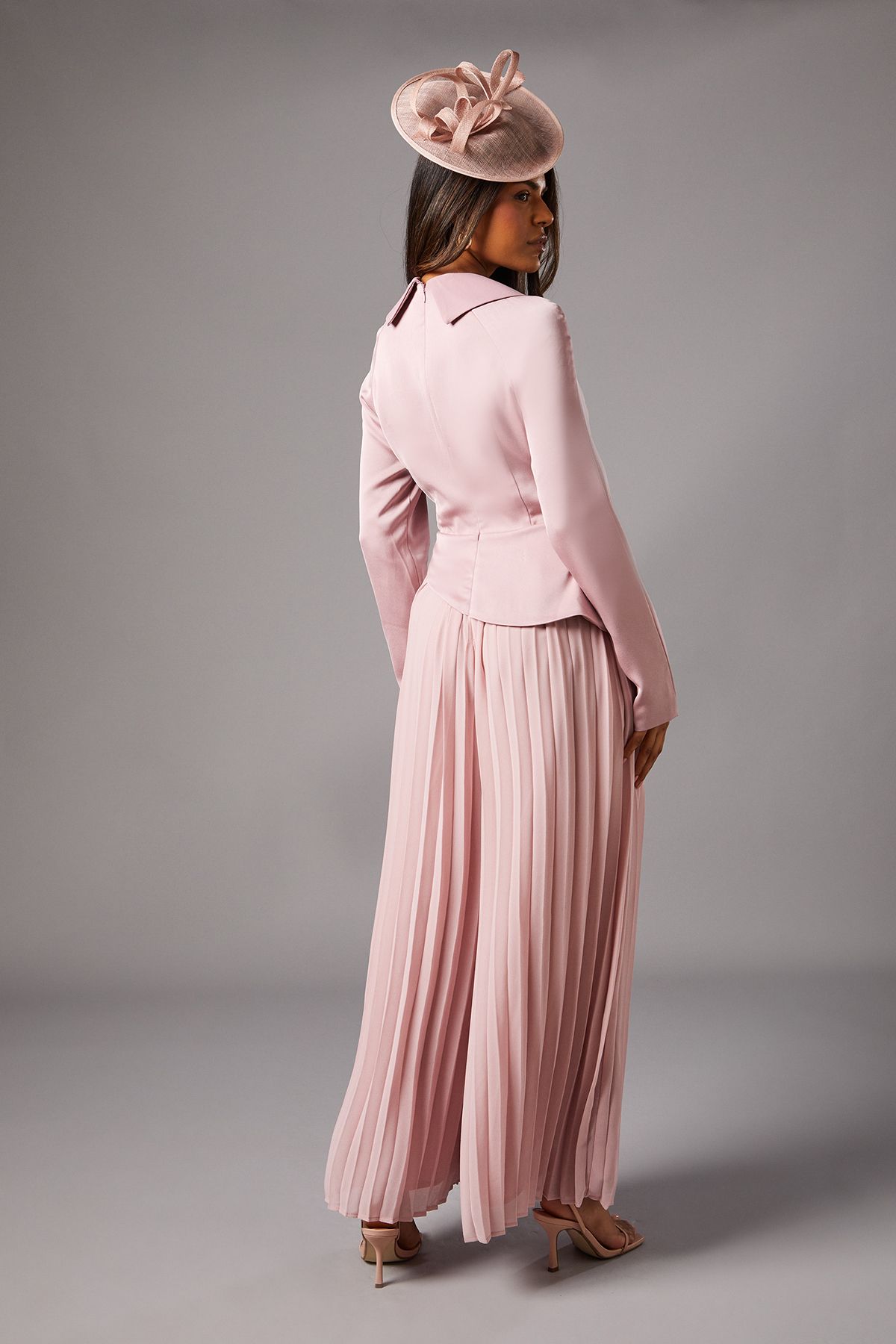 Coast Petite Tailored Pleat Trouser Jumpsuit Blush image 4