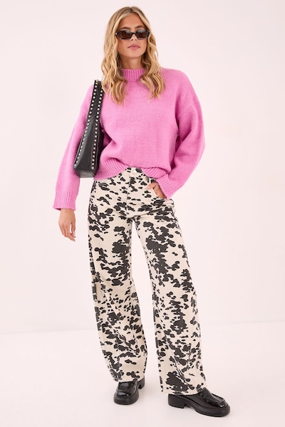 NastyGal Turtleneck Jumper Pink