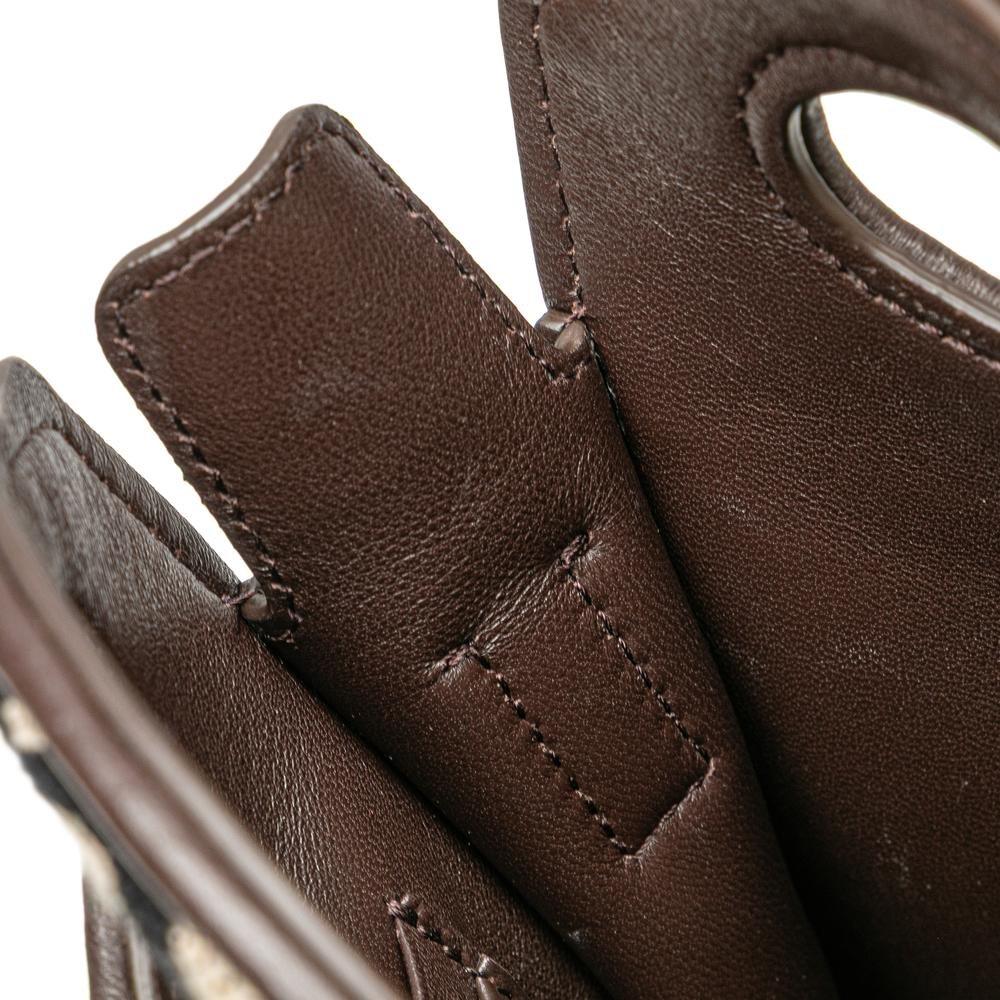 Valentino Preloved Monogram Shoulder Bag Wo - Brown Satchel image 9