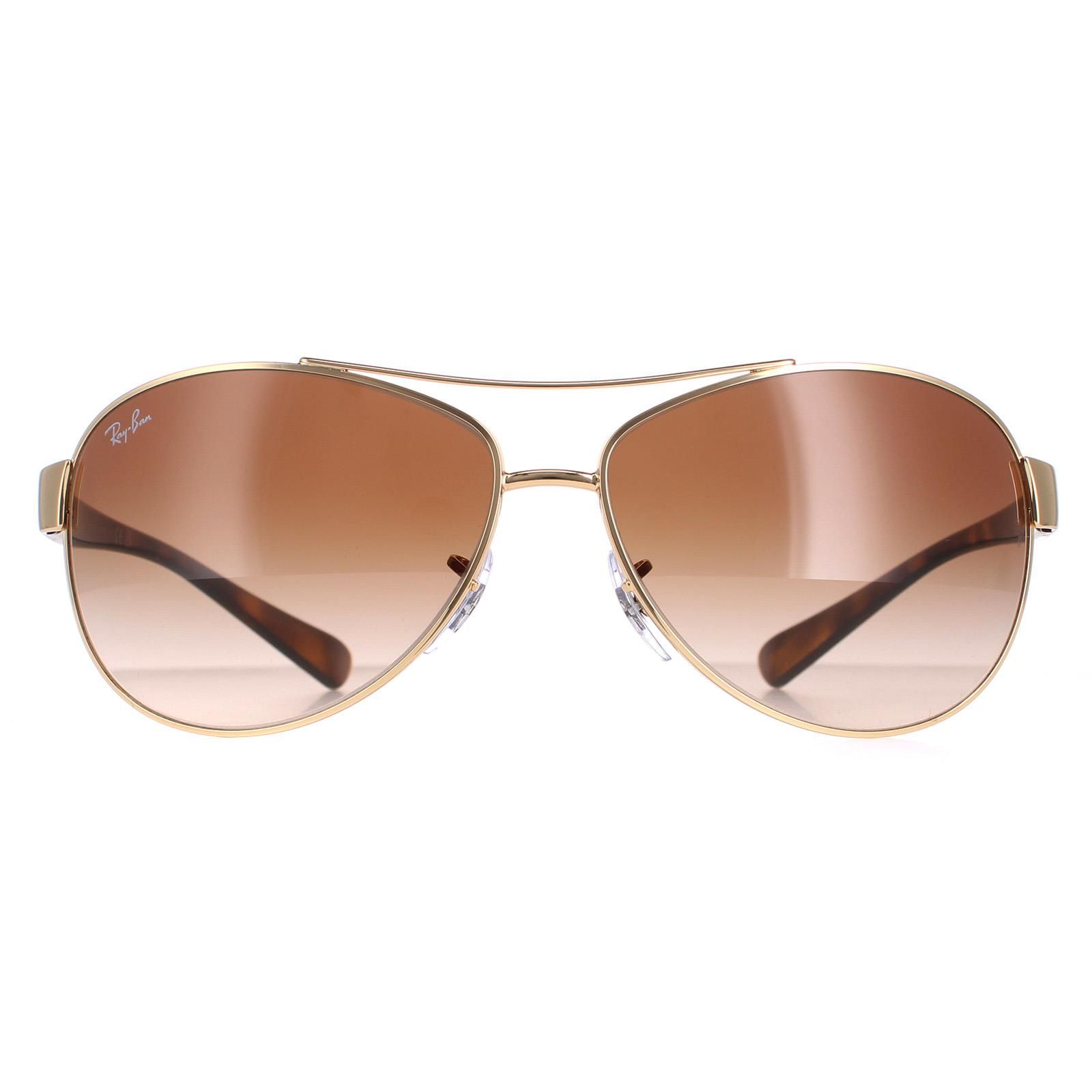 Ray-Ban Aviator Gold Brown Gradient Sunglasses