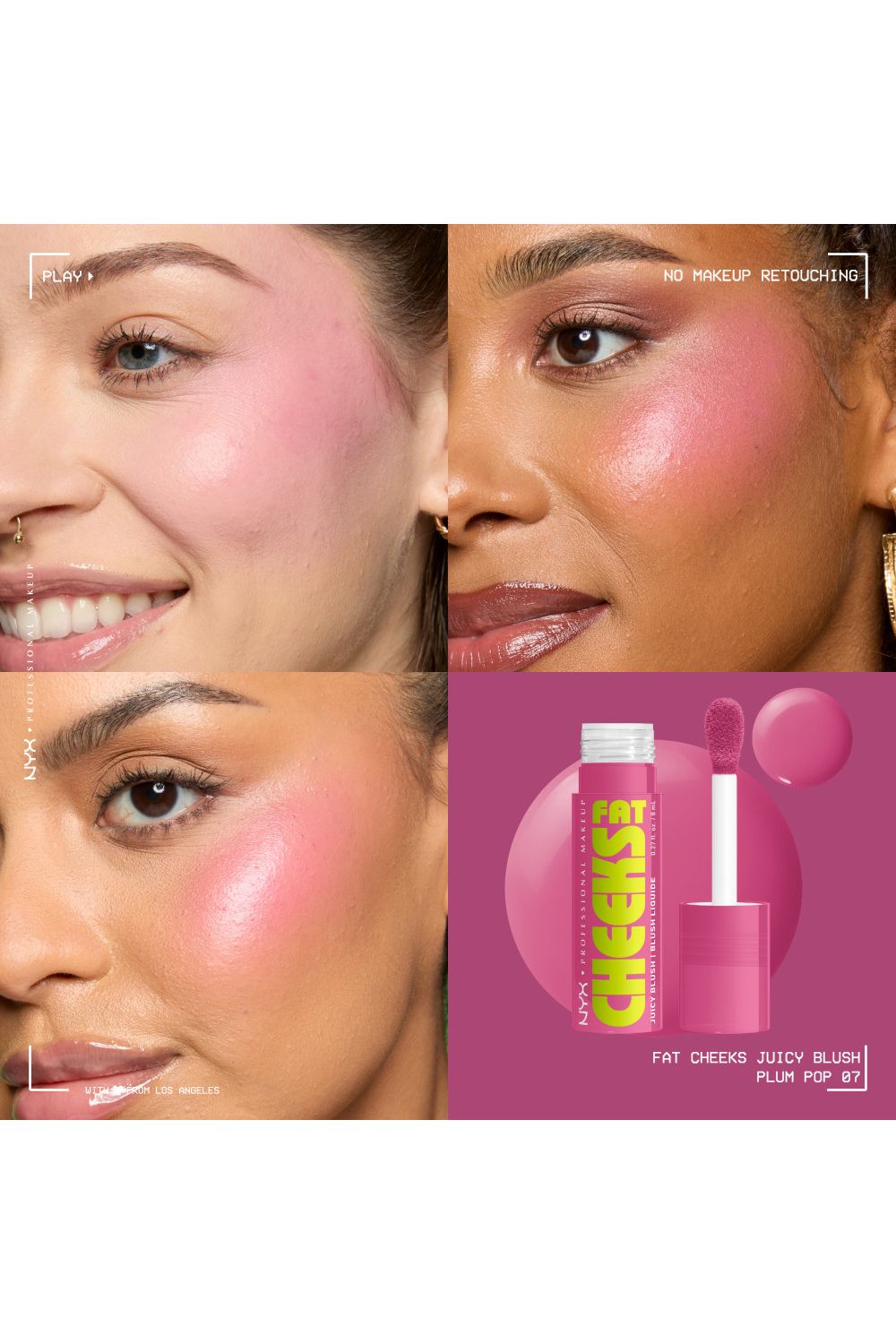 NYX Professional Makeup Fat Cheeks Blush 8ml Plum Pop image 8