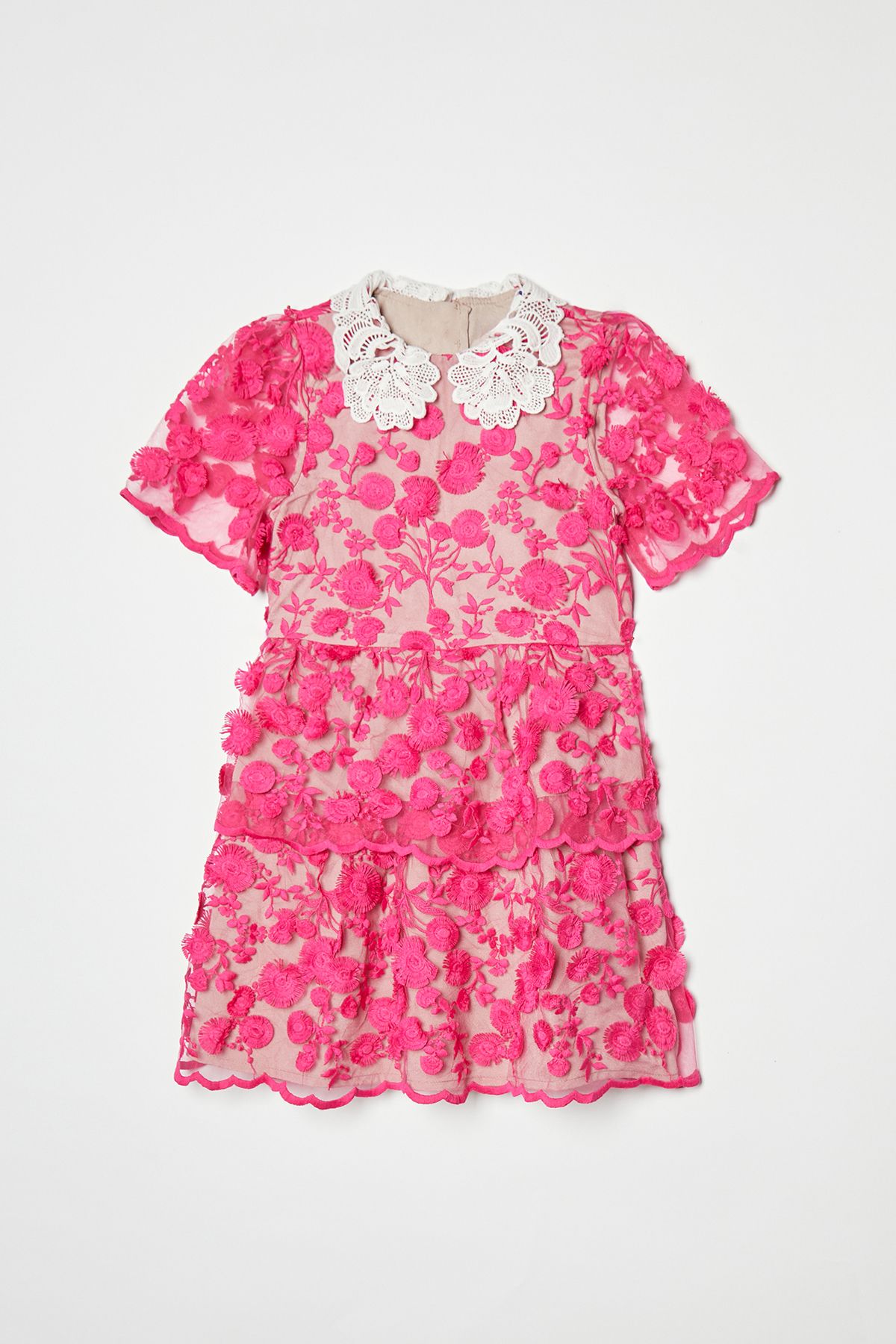 Coast Children's Lace Collared Dress Pink image 5