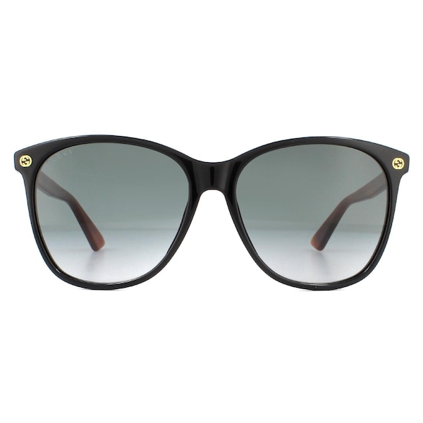 Gucci Square Black Brown Grey Gradient Sunglasses