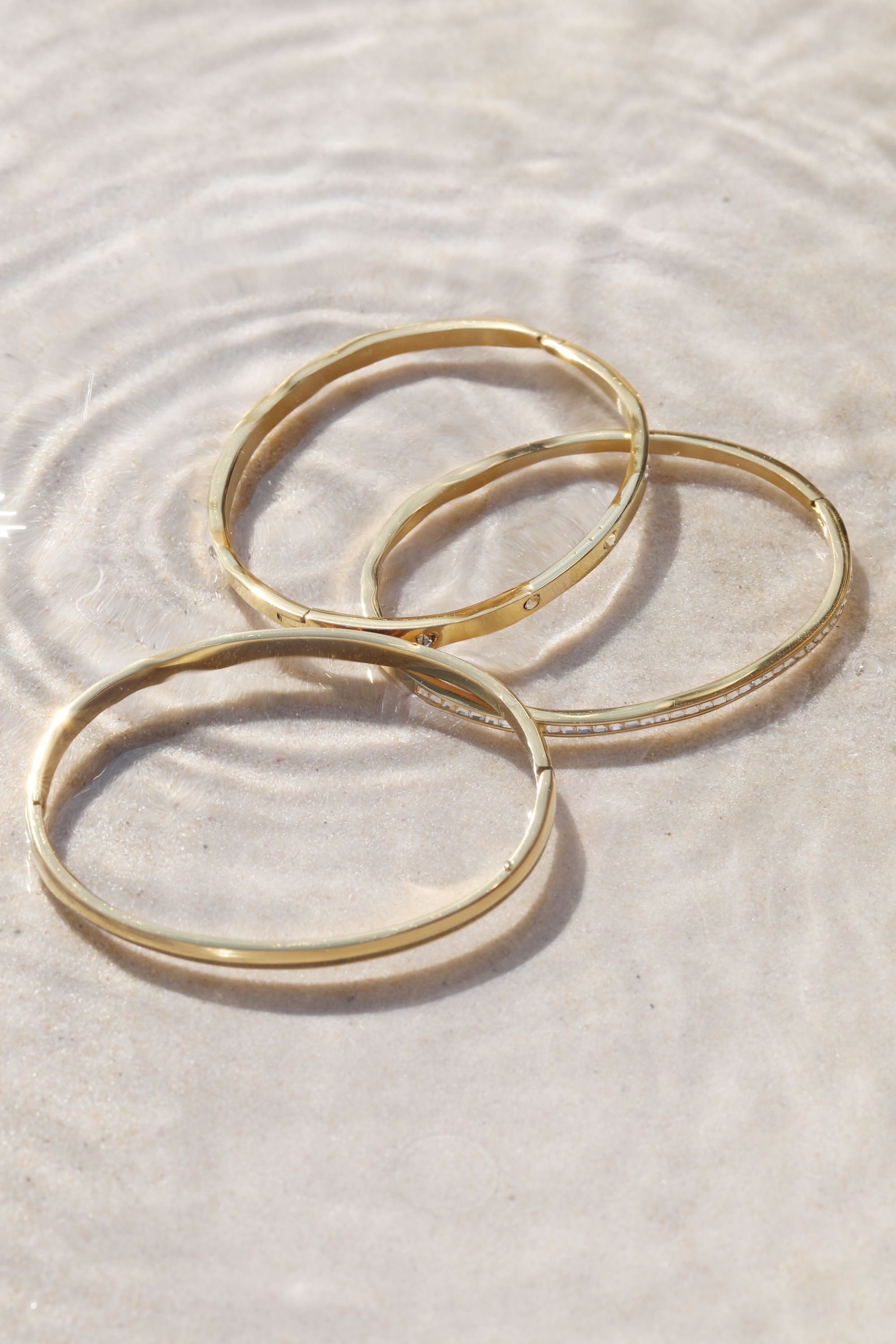 Jon Richard Waterproof Gold Plated Crystal Row Bangle image 5