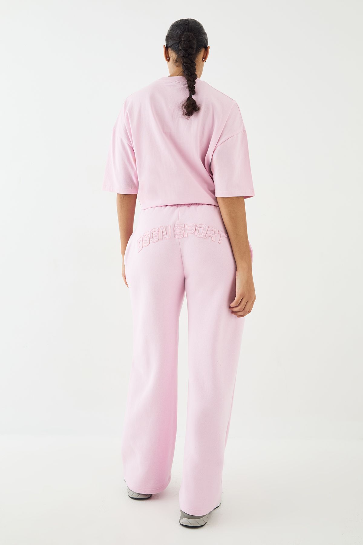 DSGN Studio DSGN Studio Self Fabric Applique Straight Leg Jogger Pink image 2