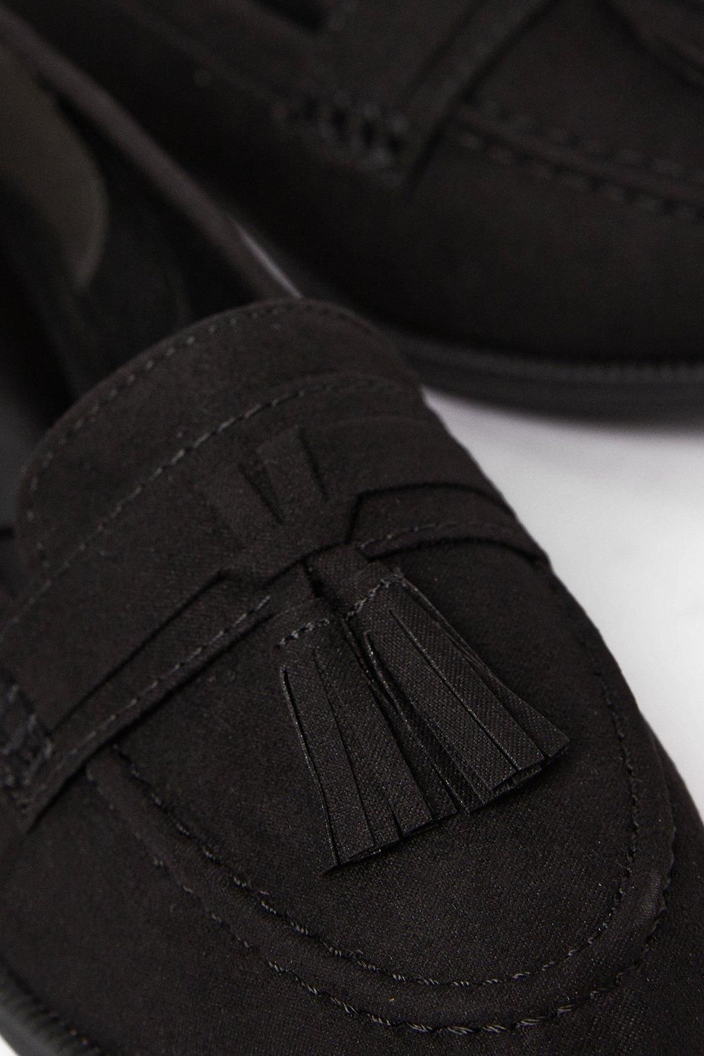 Dorothy Perkins Lennie Tassel Loafers Natural Black image 4