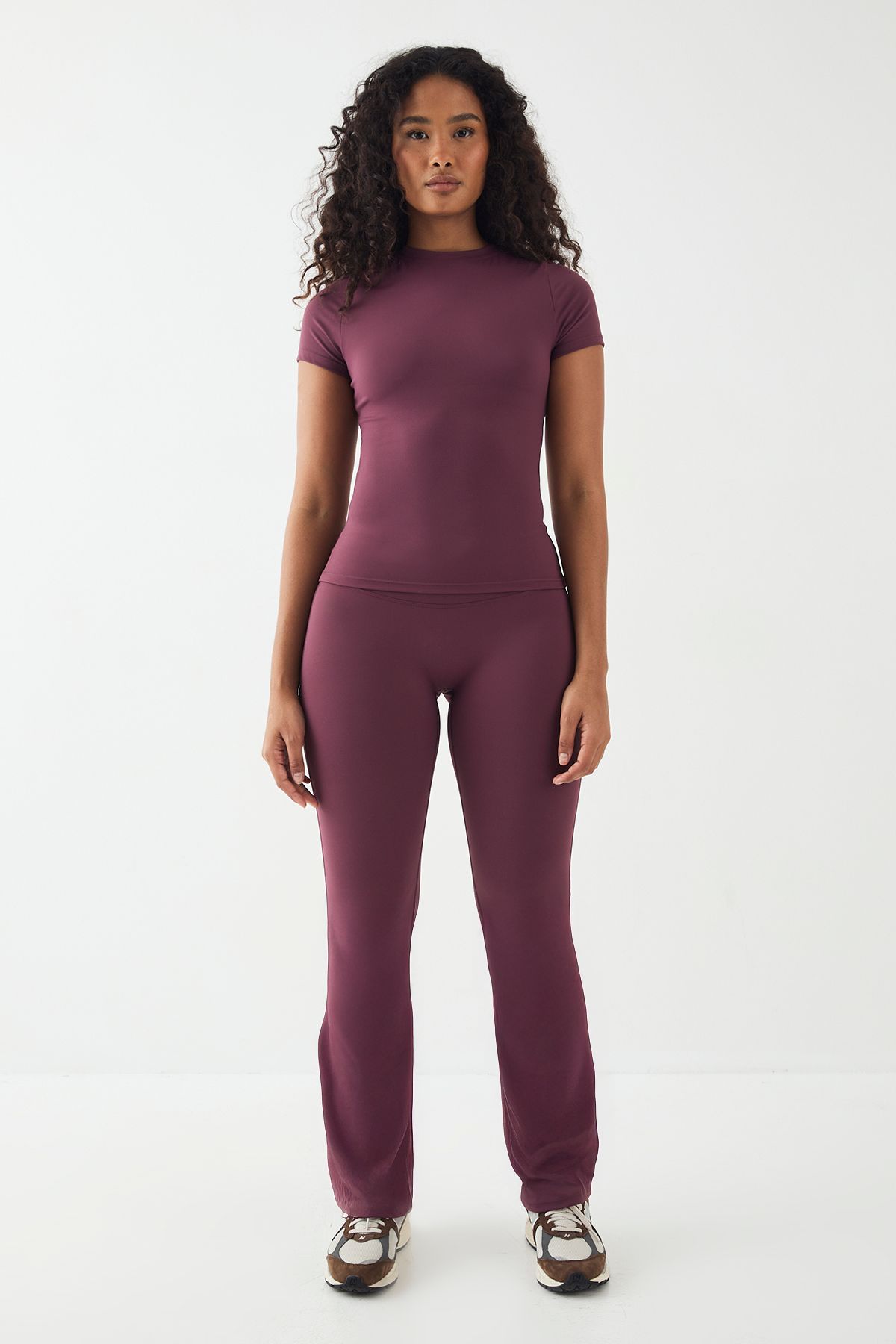 DSGN Studio DSGN Studio Sports Ultra Sculpt High Waist Flared Legging Plum image 5