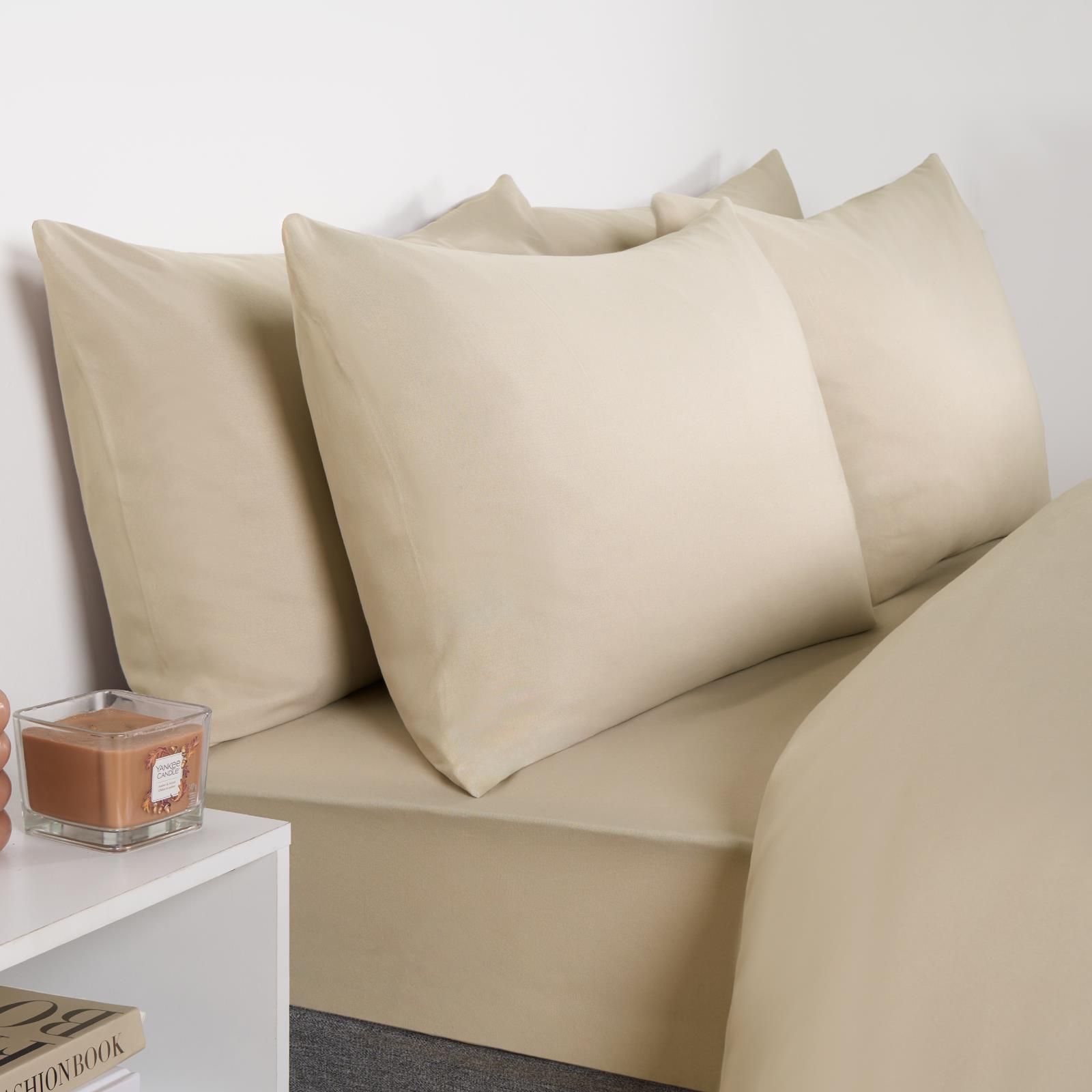 OHS Plain Dyed Duvet Cover with Pillowcase Bedding Set image 3