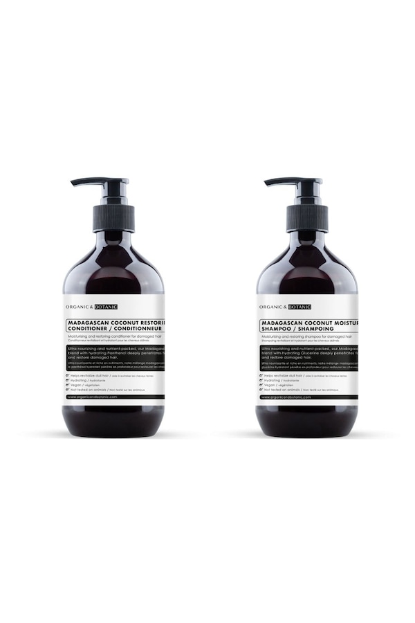 Organic & Botanic Madagascan Coconut Moisturising Shampoo + Conditioner