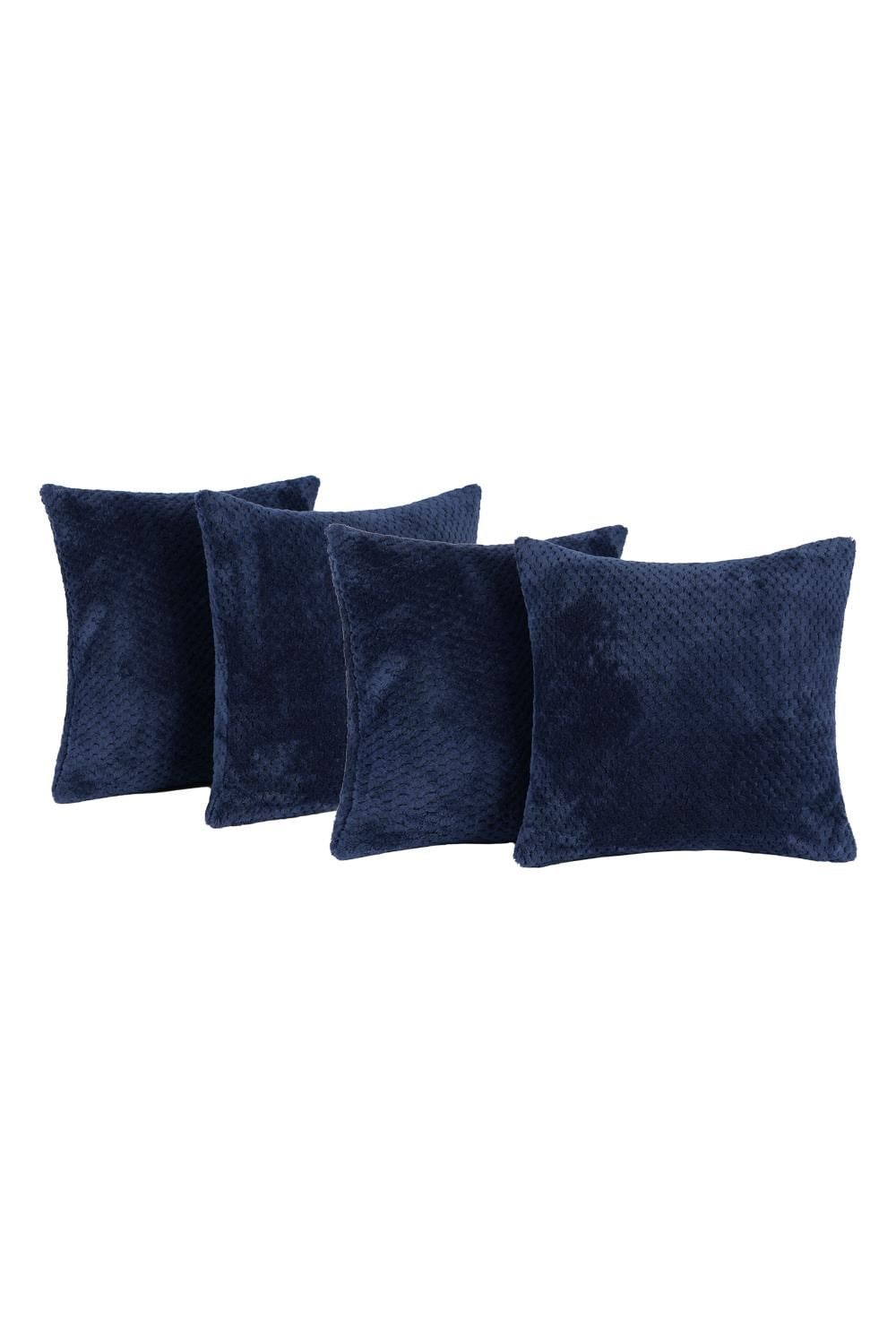 OHS 4 Pack of Waffle Fleece Square Cushion Covers image 1
