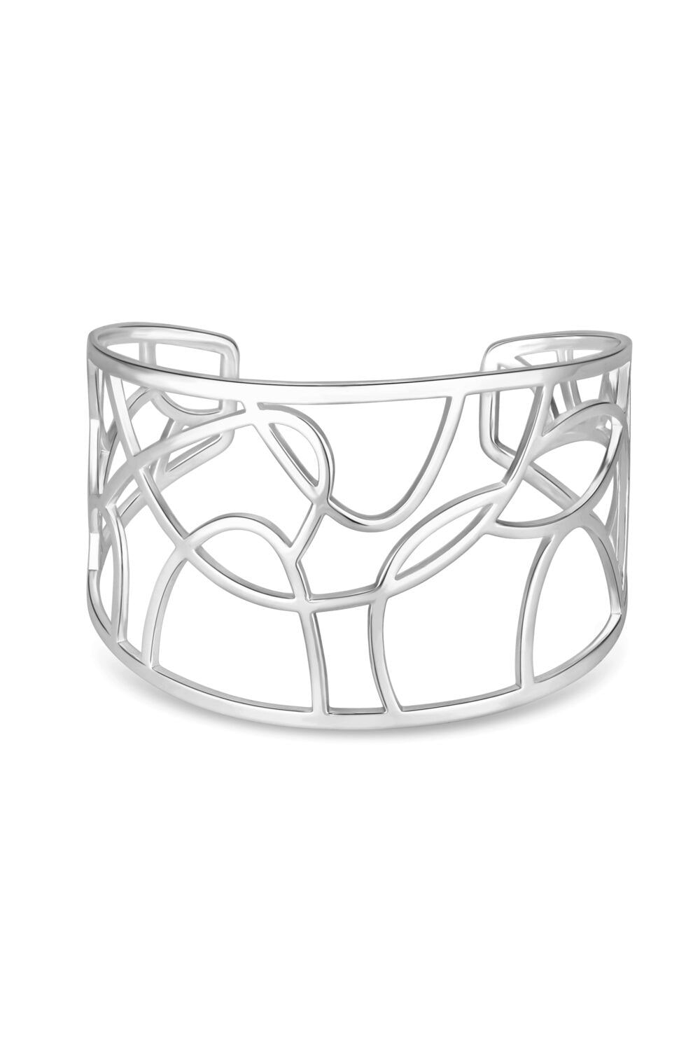 Jon Richard Silver Plated Open Cage Cuff Bangle Bracelet image 2