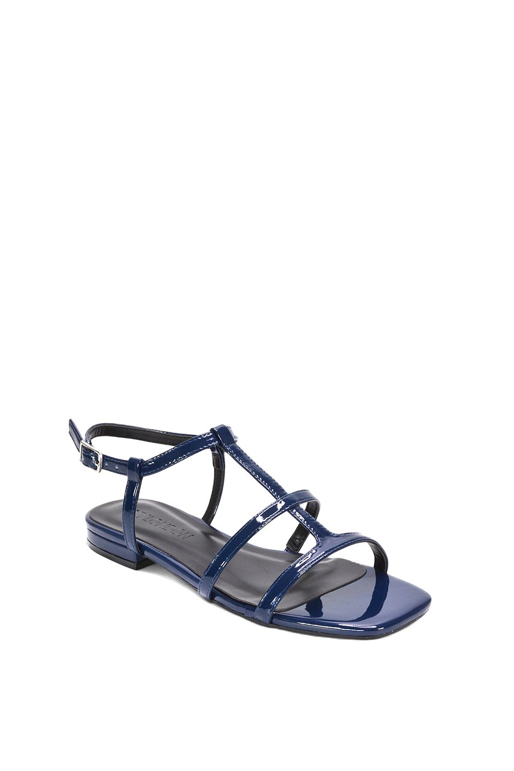 XY London 'Danielle' Flat Strappy Caged Square Toe Sandals With Buckle image 2