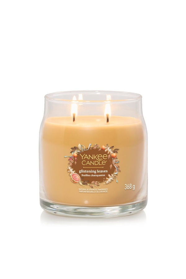 Yankee Candle Signature Medium Jar Glistening Leaves Multi
