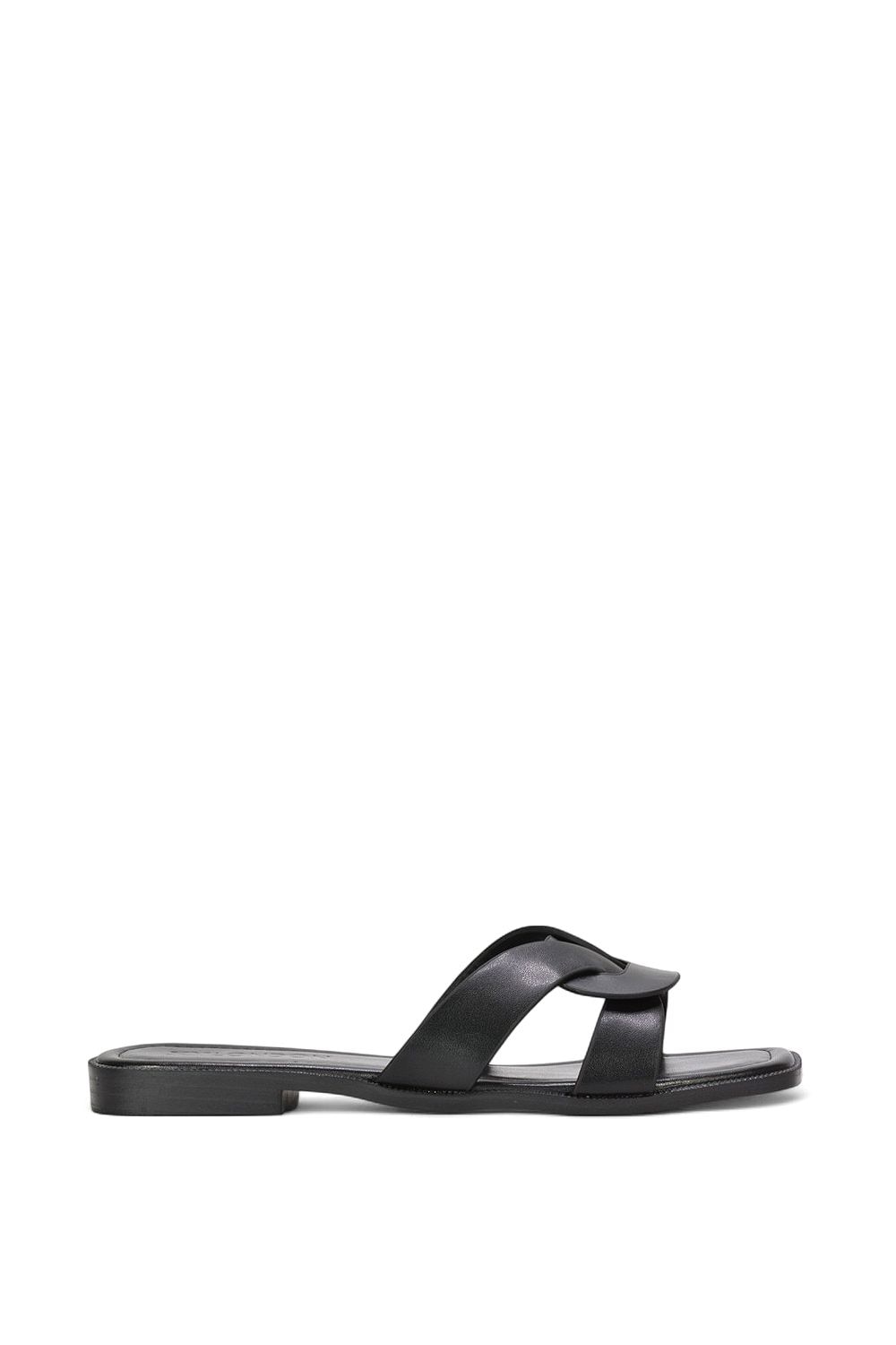 XY London 'Charley' Open Toe Slip On Slider Sandals With Square Toe