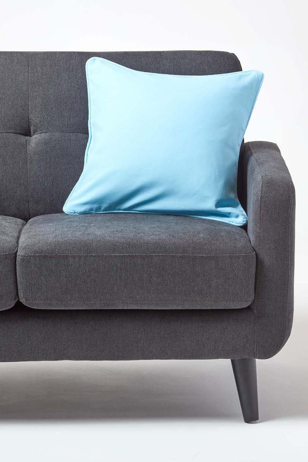 Homescapes Cotton Plain Cushion Cover image 4