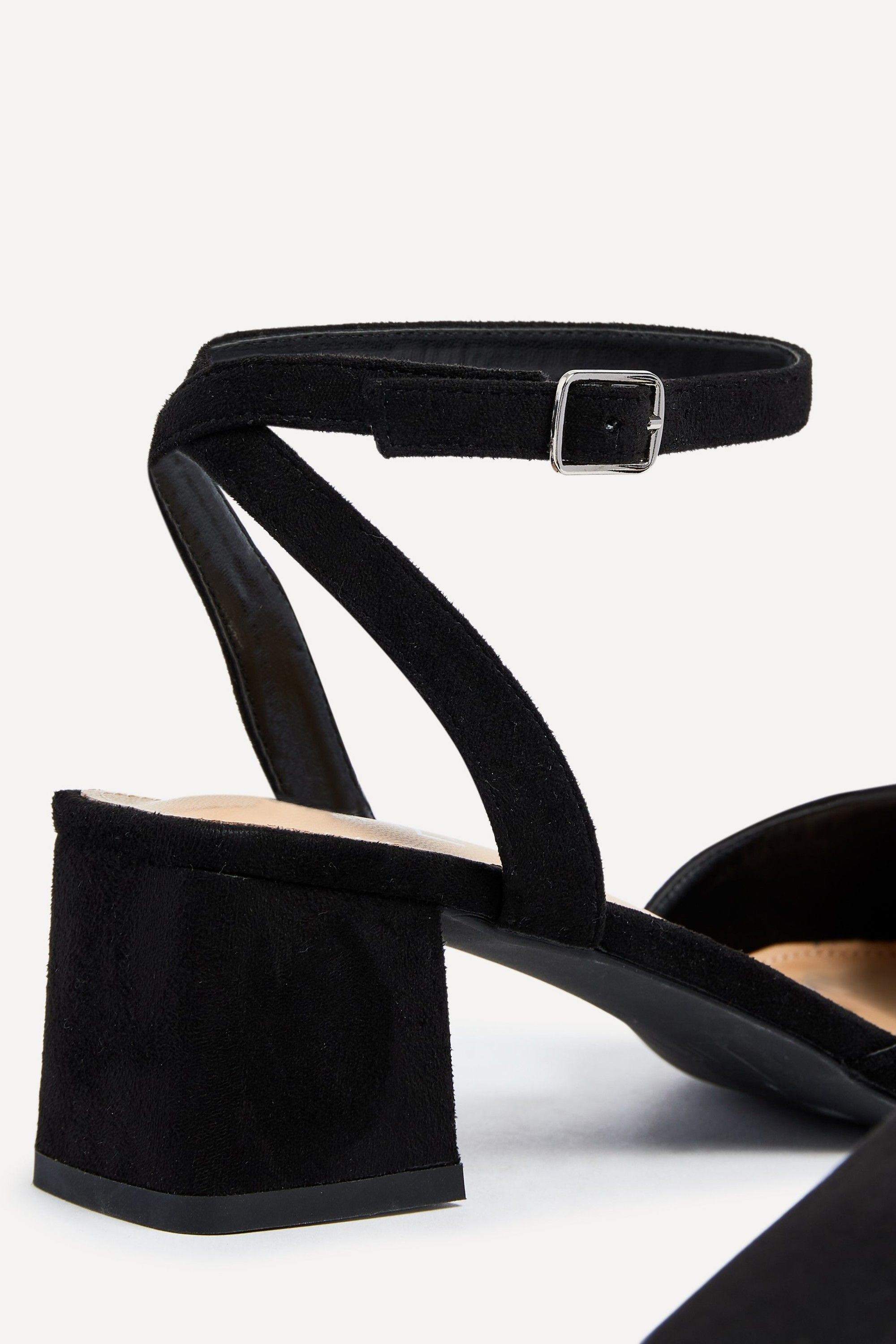 Linzi Suzy Wide Fit Black Faux Suede Court Heel image 4