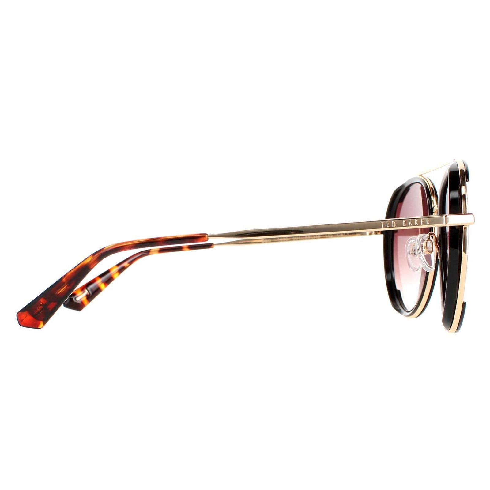 Ted Baker Aviator Black Gold Brown Gradient TB1638 Gaia image 4