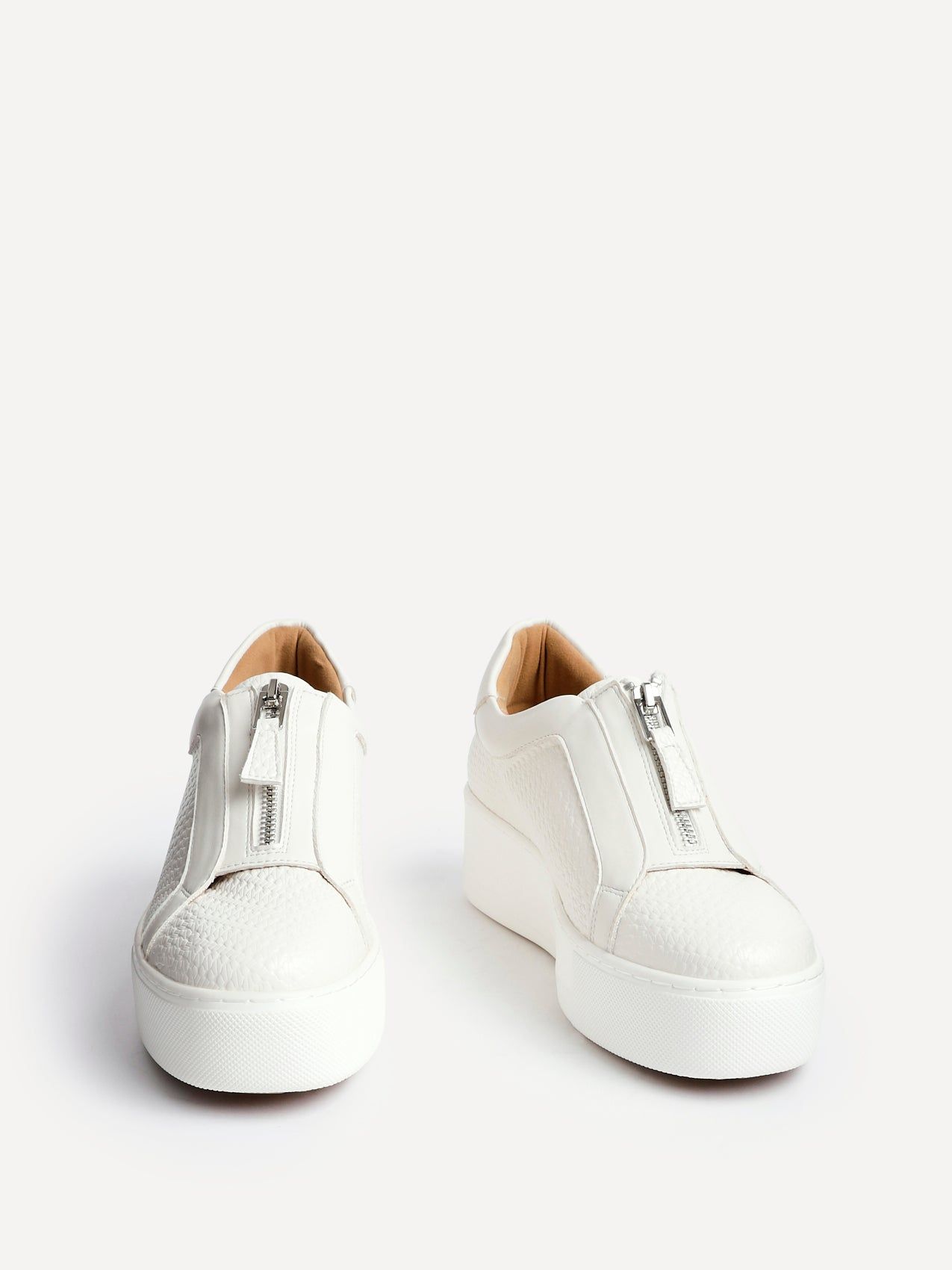 Linzi Piper White Faux Leather Platform Trainer image 3