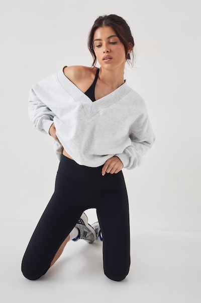 DSGN Studio DSGN Studio Sport V Neck Oversized Sweatshirt Ash Grey