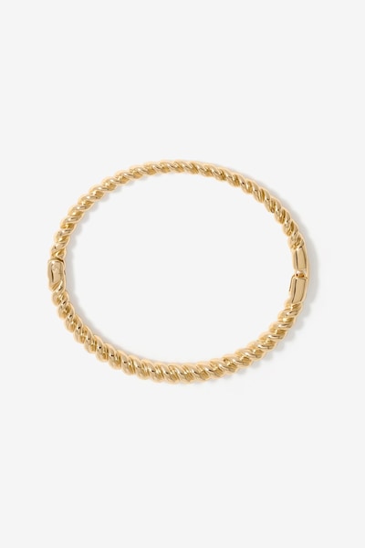 Jon Richard Gold Plated Polished Twist Bangle - Gift Boxed