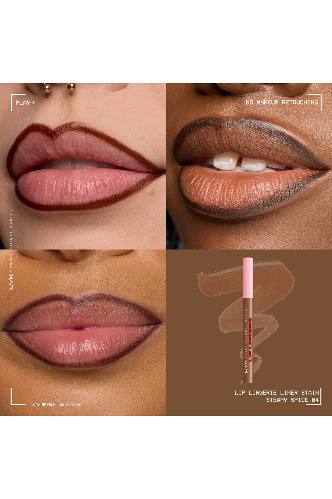 NYX Professional Makeup Lip Lingerie Lip Liner Stain 1ml Steamy Spice image 5