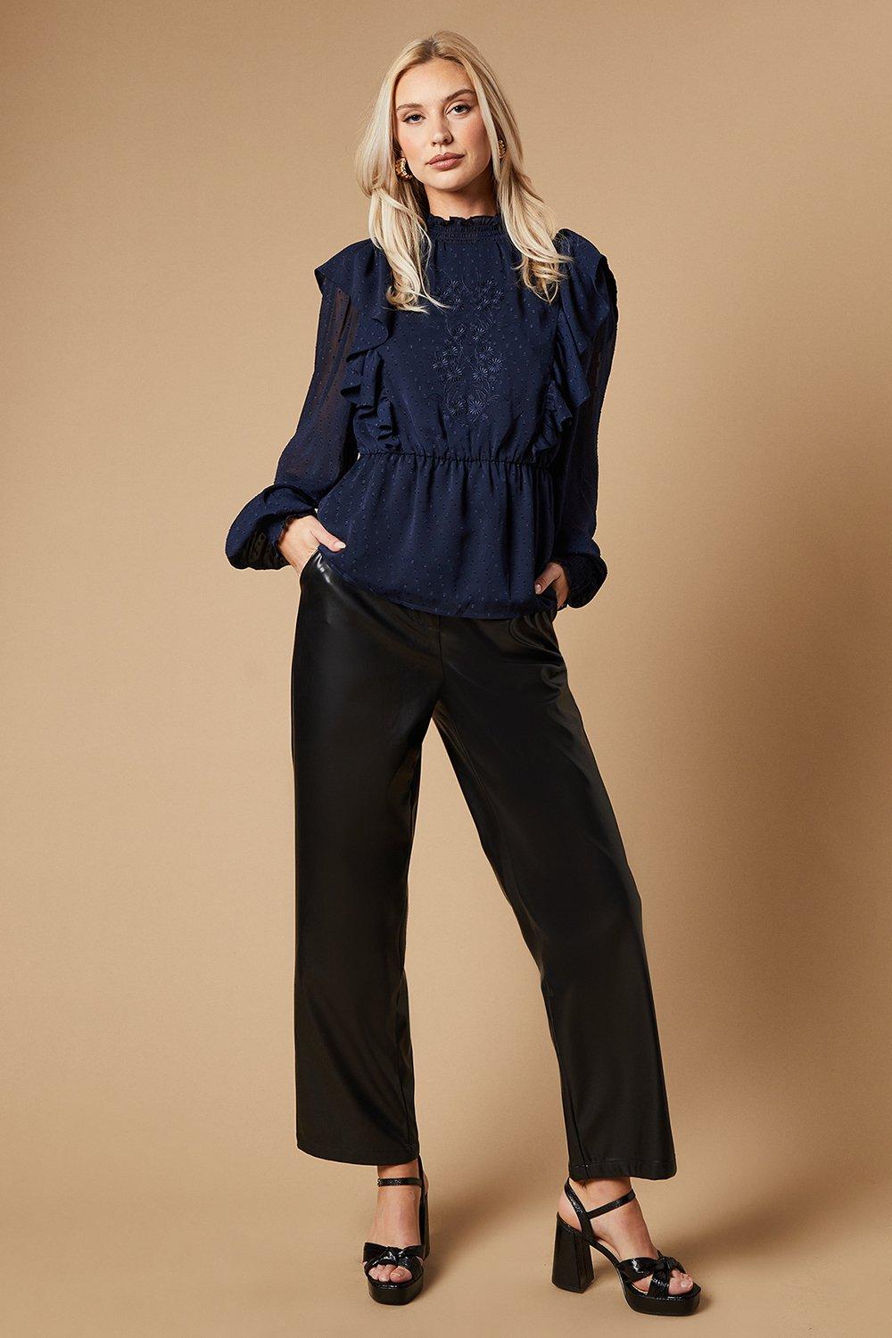 Oasis Embroidered Dobby Chiffon Blouse image 4