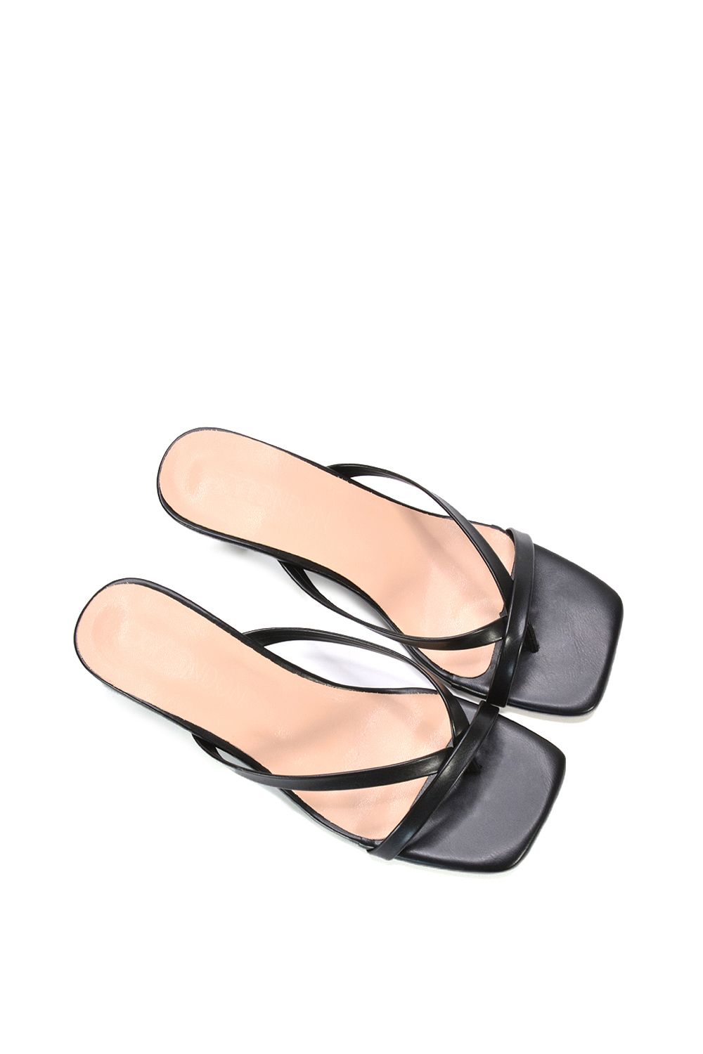 XY London 'Tiana' Slip On Mid Kitten Heel Mules Square Toe Sandals image 4
