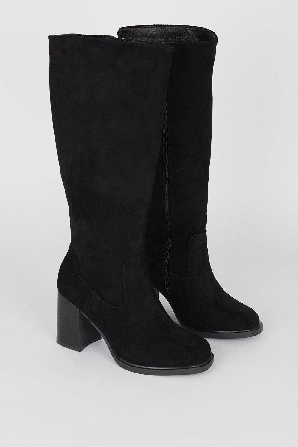 Oasis Platform Knee High Boots Black image 3