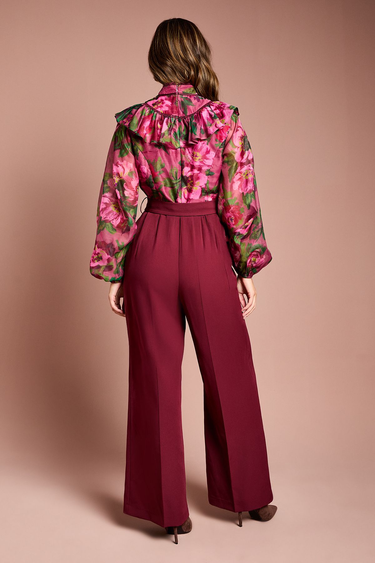 Coast Organza Blouse Jumpsuit Plum image 4