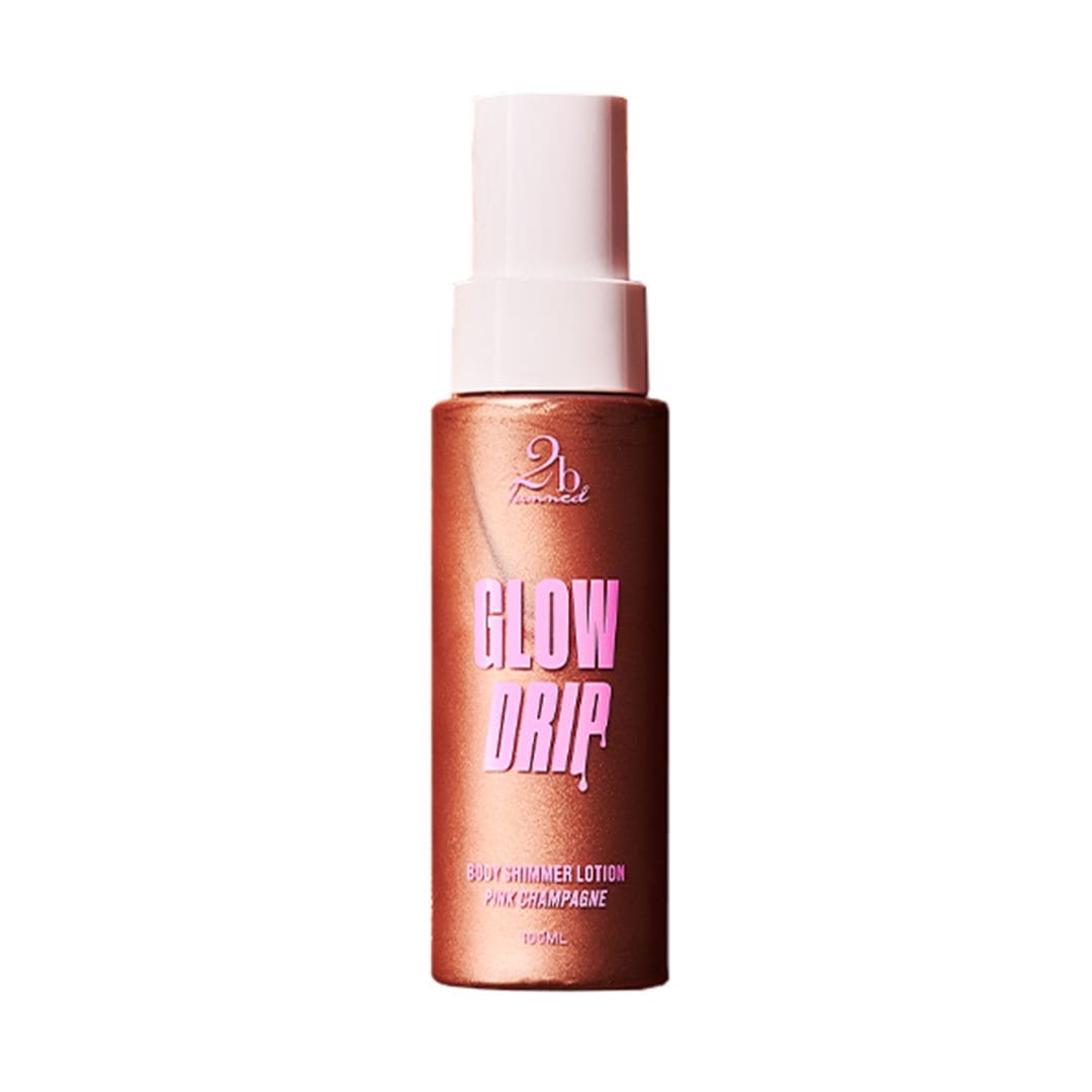 2bTanned Glow Drip Pink Champagne Body Shimmer Lotion image 1