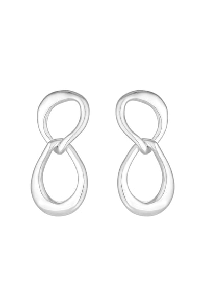 Simply Silver Sterling Silver 925 Polished Oval Link Drop Earrings