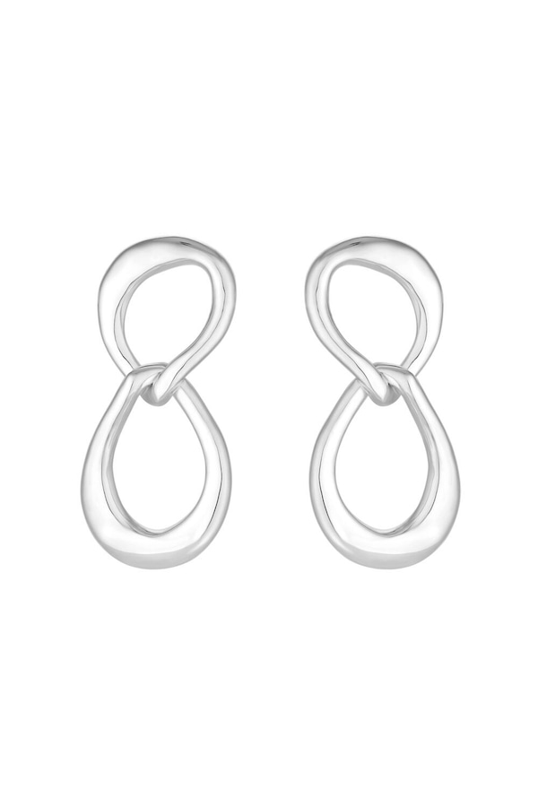 Simply Silver Sterling Silver 925 Polished Oval Link Drop Earrings