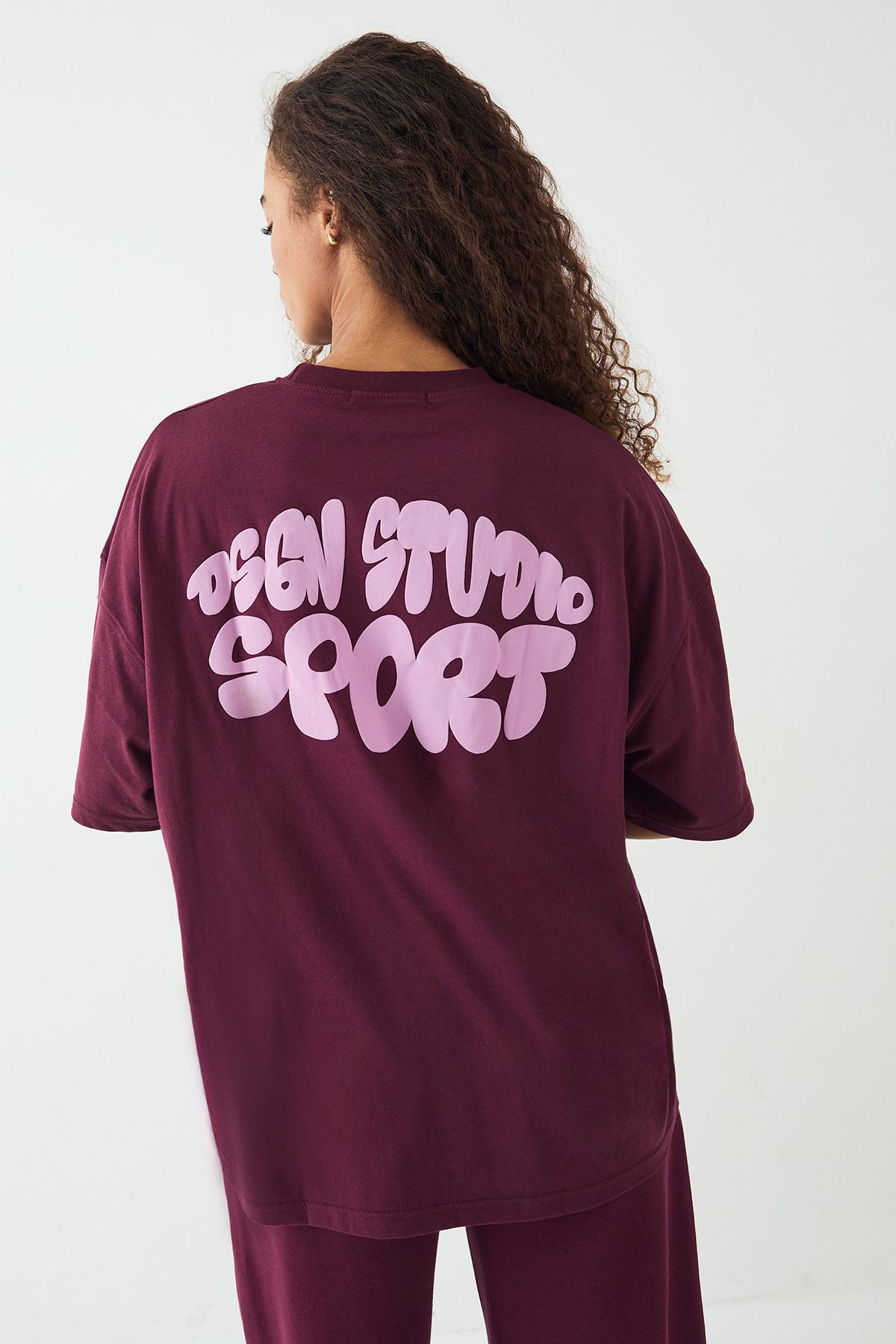 DSGN Studio DSGN Studio Sport Bubble Oversized T-Shirt Plum image 2