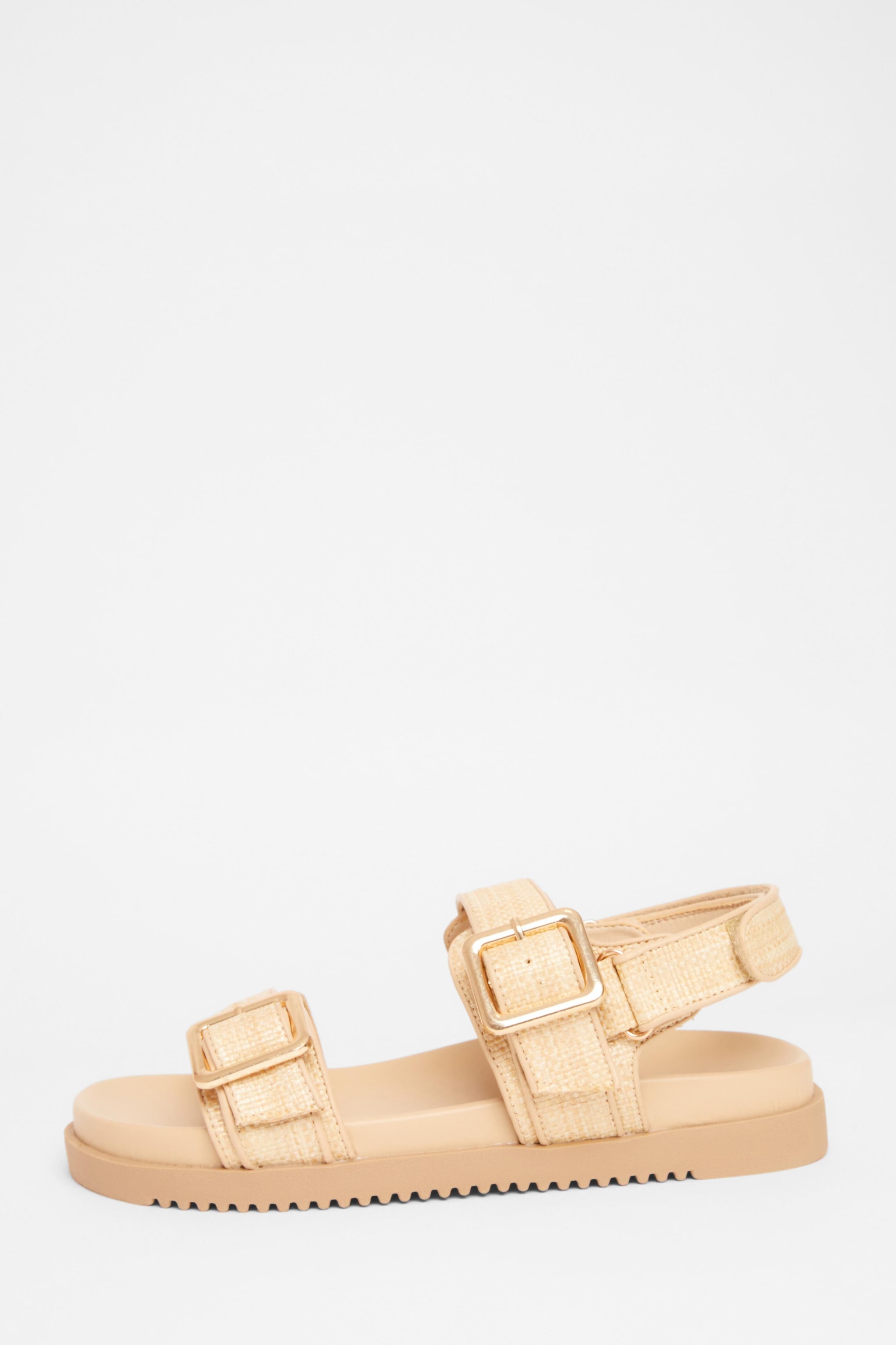 Quiz Nude Wide Fit Double Strap Sandals image 3
