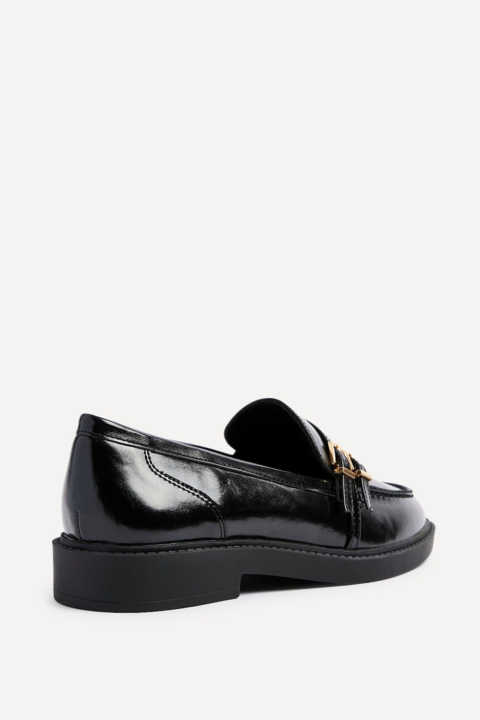 Linzi Portland Black Faux Leather Loafer image 5